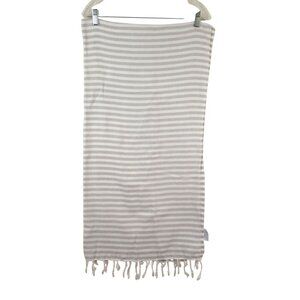 Turkish T Beach Candy Towel Silver Kiss Bath Scarf Sarong Fringe